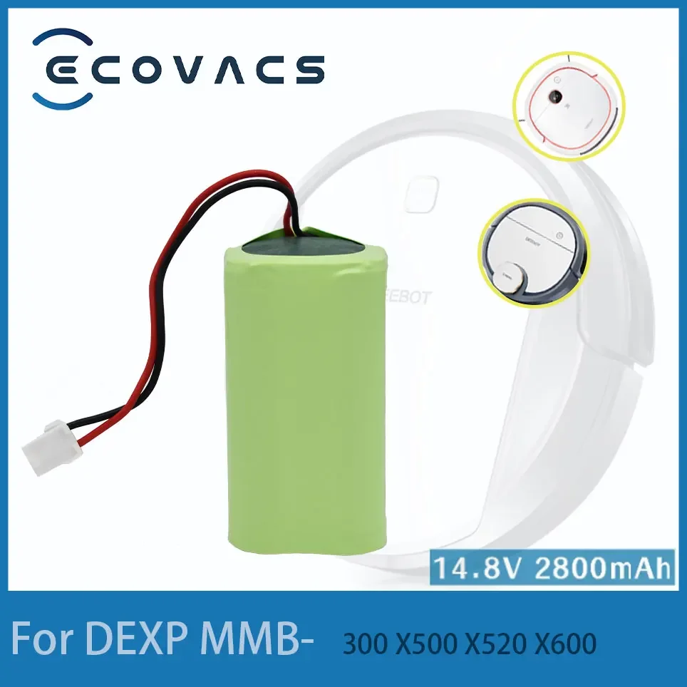 

ECOVACS New 2800mAh INR18650 4S1P Battery For DEXP MMB-300 X500 X520 X600 Mamibot EXVAC660 EXVAC880 Robot Vacuum Cleaner Battery