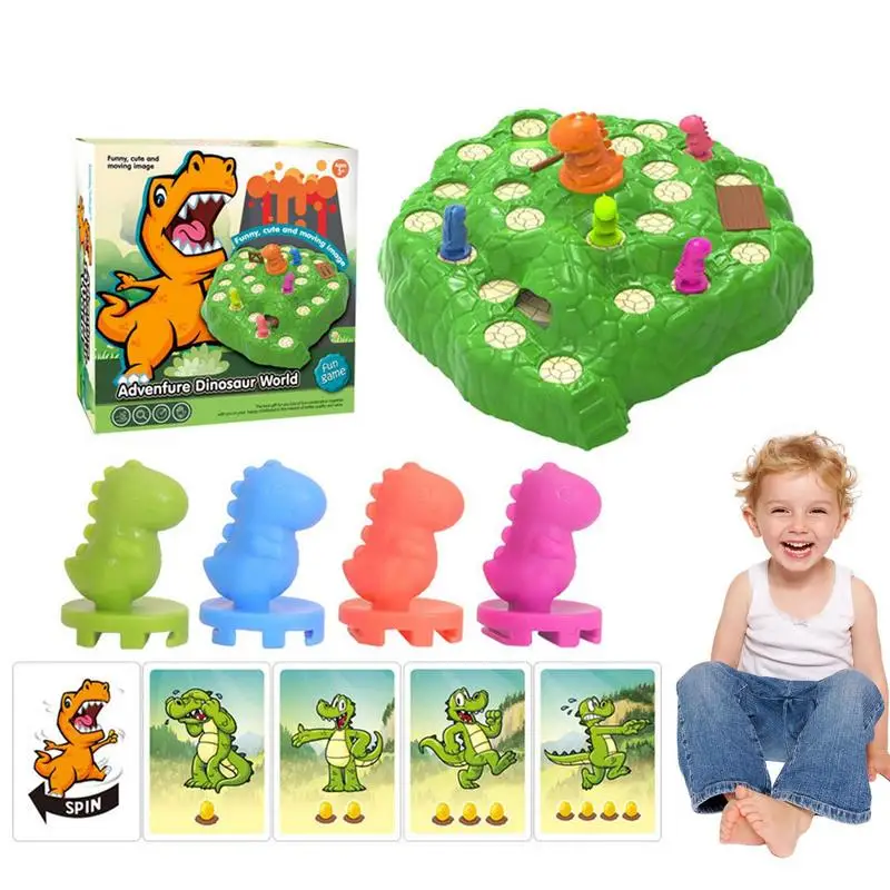 

Interactive Escape Game Dinosaur Table Board Fun Toy Interactive Spinning Dinosaur Game Kids STEM Educational Toy Gifts Set
