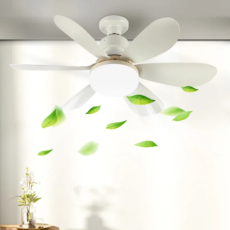 

Minimalist LED Fan Ceiling Light Creative Colourful Fan Blade E27 Remote Contro Lamp For Kitchen Bedroom Study Lighting Fixture