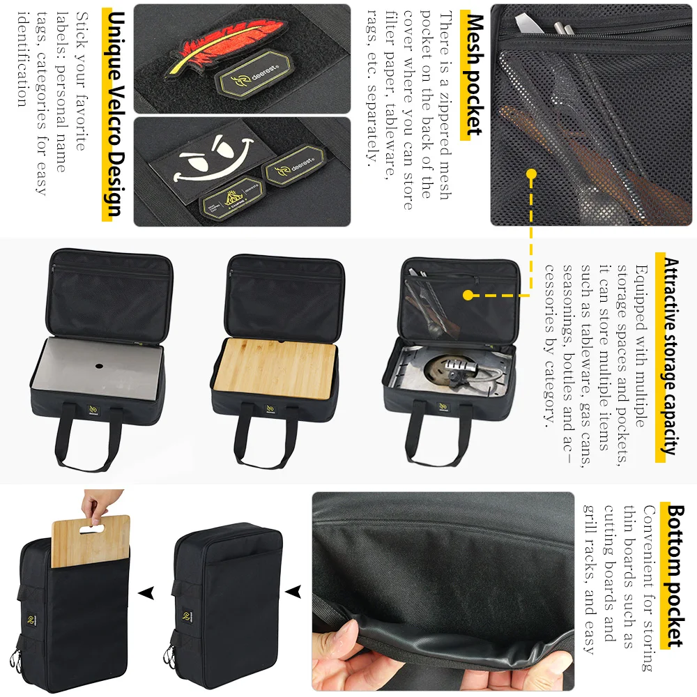 Deerest IGT Unit Basic Set Storage Bag 900D Oxford Cloth Outdoor Camping Portable Multifunctional Picnic Cookware Storage Bag 5