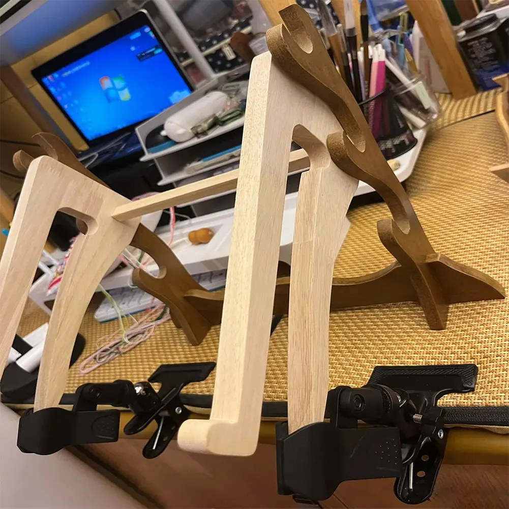 1 Pair Cross Stitch Clip Clamp Non-slip Table Edge Embroidery Clip Adjustable Embroidery Clip 360 Rotation for Camera Tripod