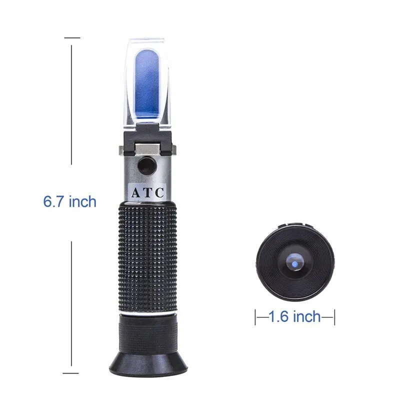 Antifreeze Refractometer ATC Refractometro Antifreeze Freezing Point Coolant Tester Adblue Concentration Ethylene Glycol Car Battery