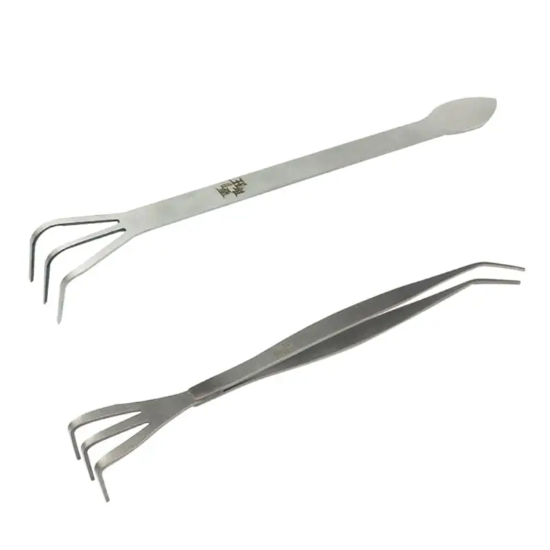 Multifunctional Stainless Steel Gardening Rake Bonsai Root Loosen Soil Spatula