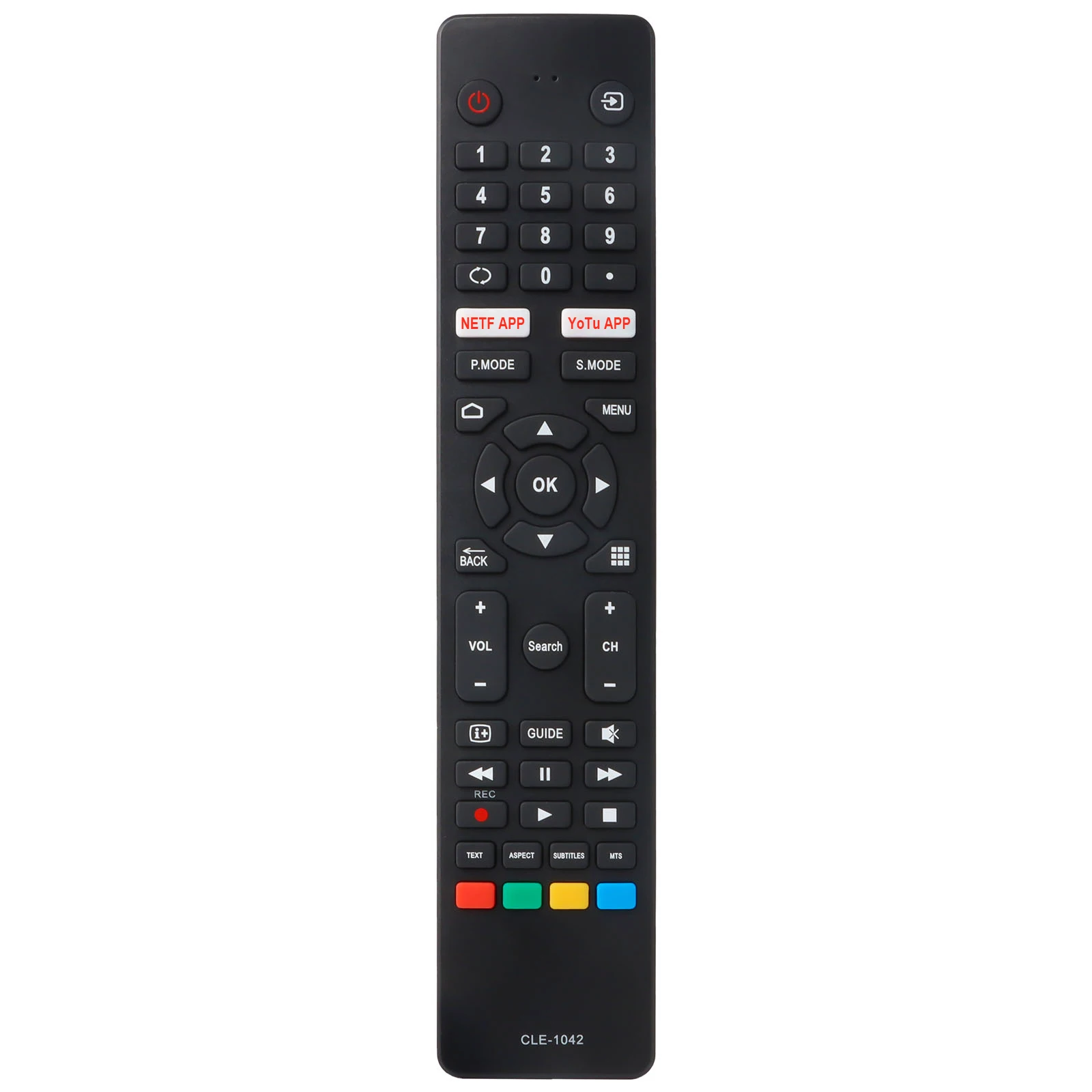 新しいリモコン CLE-1042 プロジェクター/AC/TV/AV に適合、日立 Konka TV リモコン 50QLEDSM20 55QLEDSM20 58QLEDSM20 用