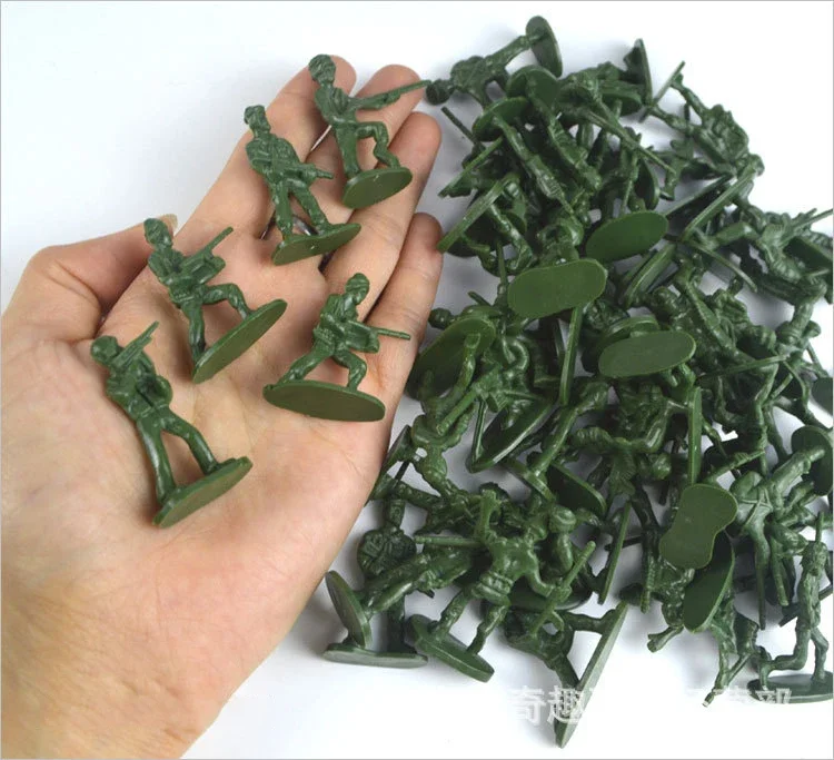 100pcs/lot Hot Bag Soldier Toys 12 stype Static Small Soldier Person Military Model Children Toys Mixed Batch