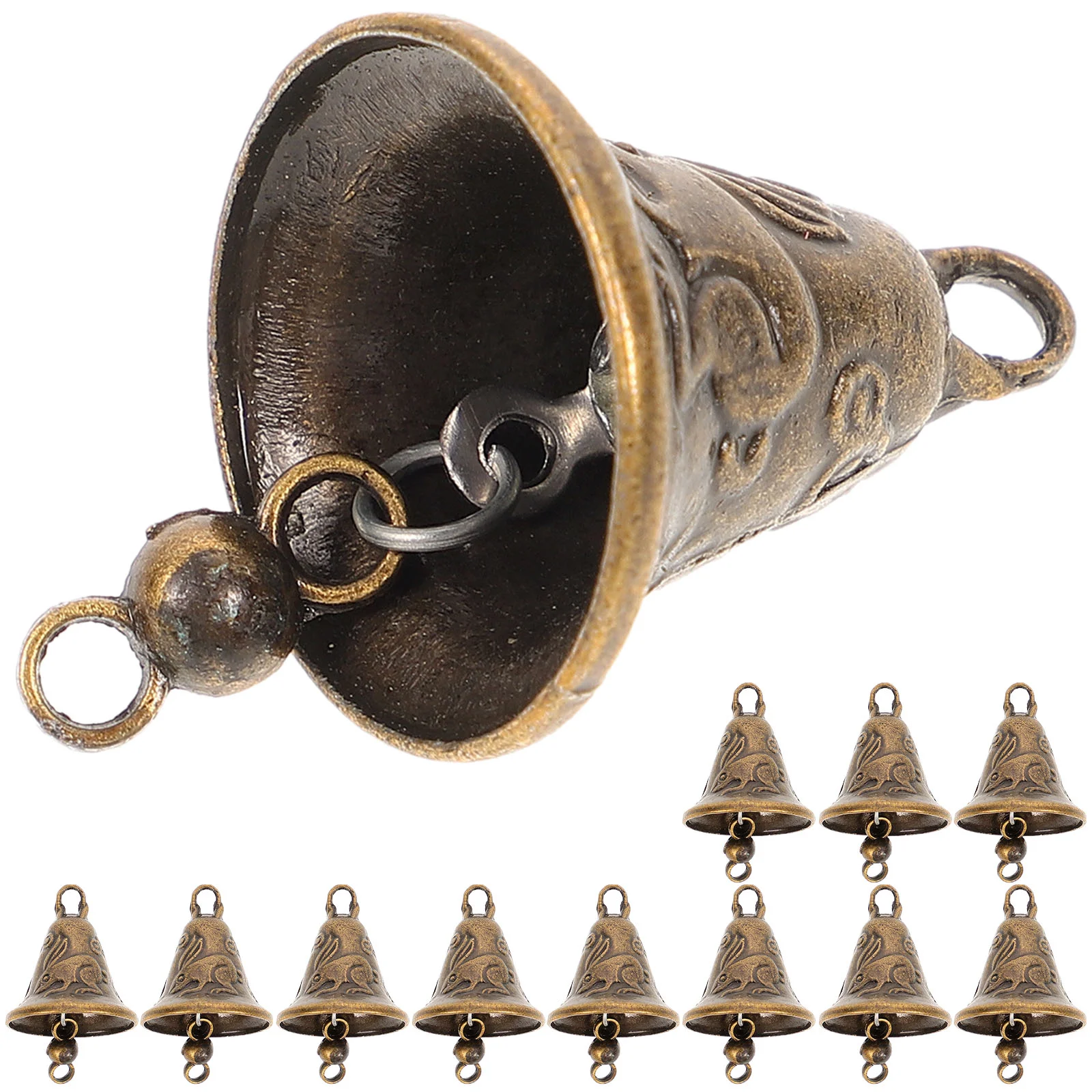 

Metal Bell Feng Shui Metal Wind Chime Fortune Jingle Bell Keychain Pendants Festival Party Christmas Decoration