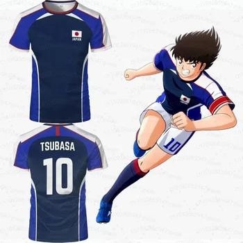 T-shirt Estiva 2026 Uomo Donna Captain Tsubasa Calcio Stampa Tsubasa N.10 Magliette a Maniche Corte T-shirt per Adulti e Bambini
