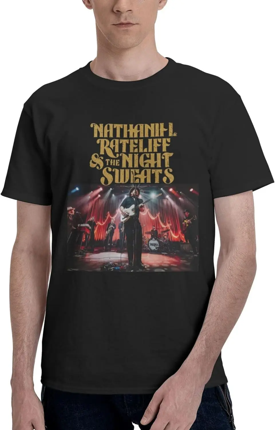 

Футболка Nathaniel Rateliff & The Night Sweats Мужская, летняя повседневная футболка, хлопковые футболки с круглым вырезом и коротким рукавом