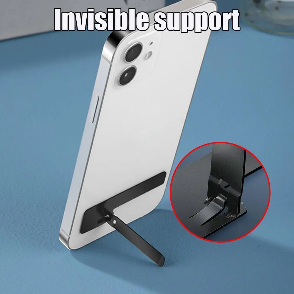 

1pcs Ultra-thin Mini Metal Folding Mobile Phone Holder Stand for IPhone Samsung Invisible Portable Phone Bracket