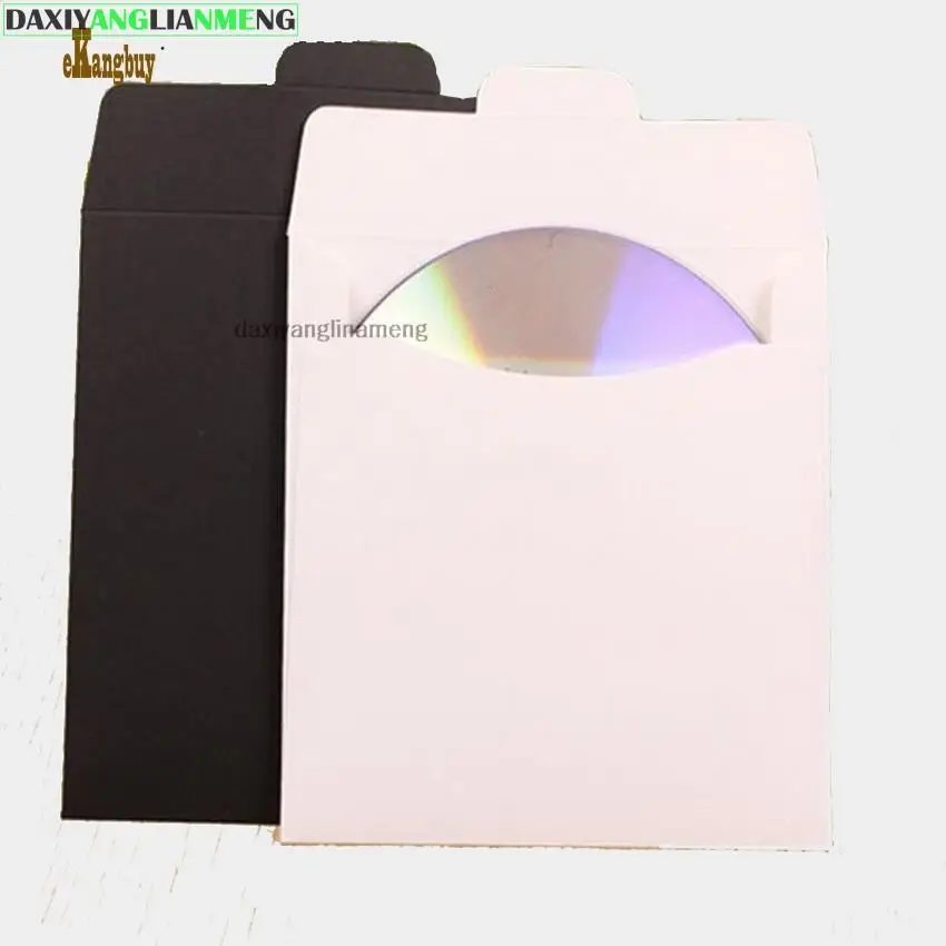 Wholesale High Quality 12.5x12.0 Cm Black Kraft Paper CD Sleeve