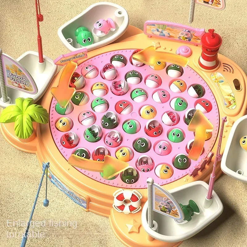 Newest Electric Fishing Toy Children's Jigsaw Puzzle Magnetic Fishing Pond Pole Early Education Children's Toy Gifts