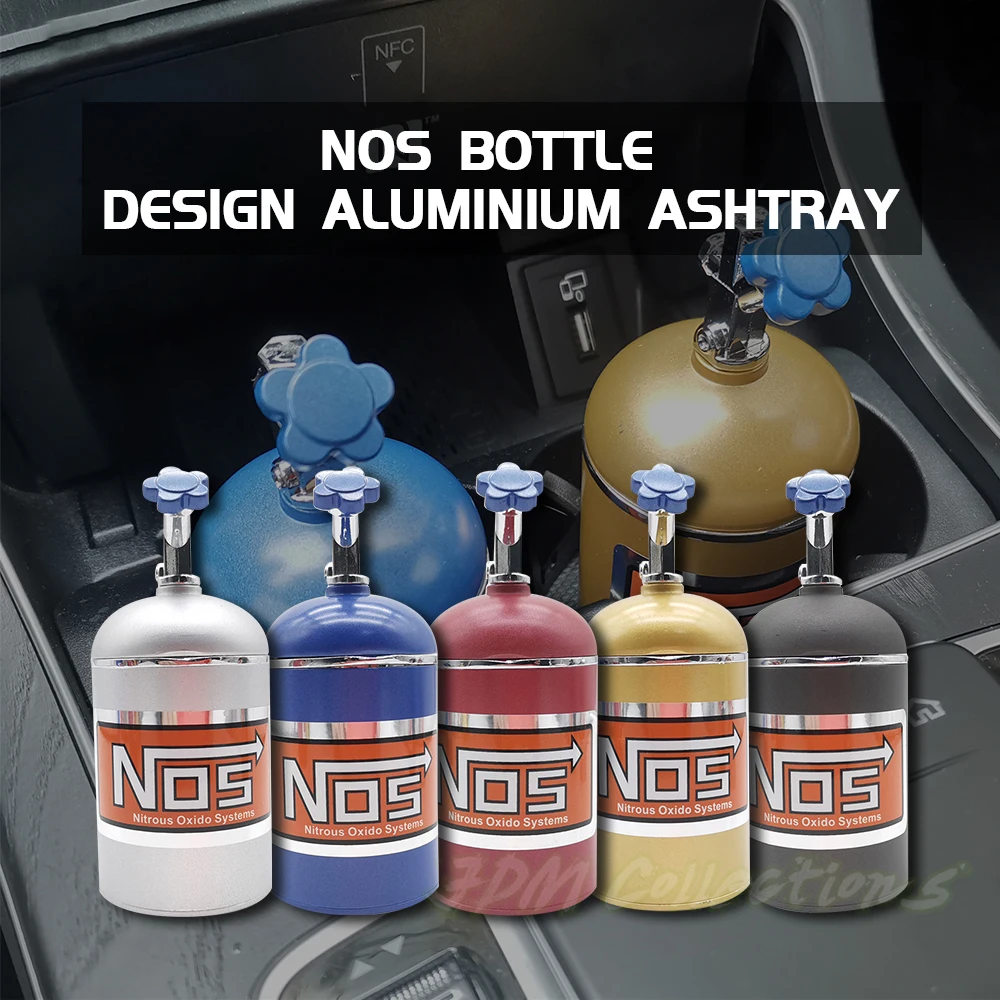 

Hot Sale 5 Colors Car NOS Ashtray Portable Ashtray Zinc Alloy Ashtray For NOS Nitrogen Bottle Cigar Ashtray Interior Accessories
