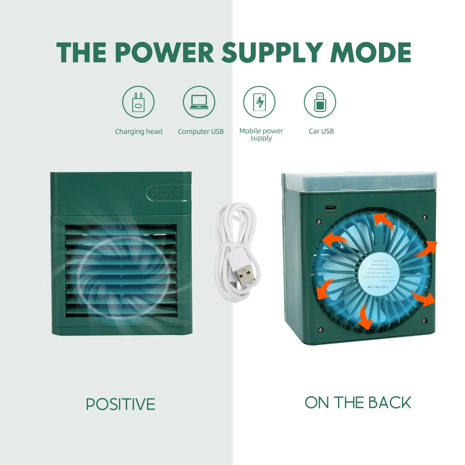 Humidification Cooler Air Mini USB Office Fan Plastic Desk Decoration Humidifiers for Home