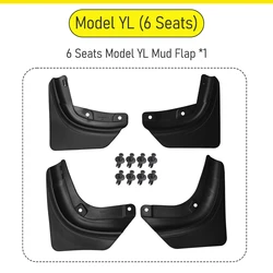 Premium Soft TPE Mud Flaps - Anti - Snow & Anti - Sand Protection Fender Guards (YL (6 Seats))