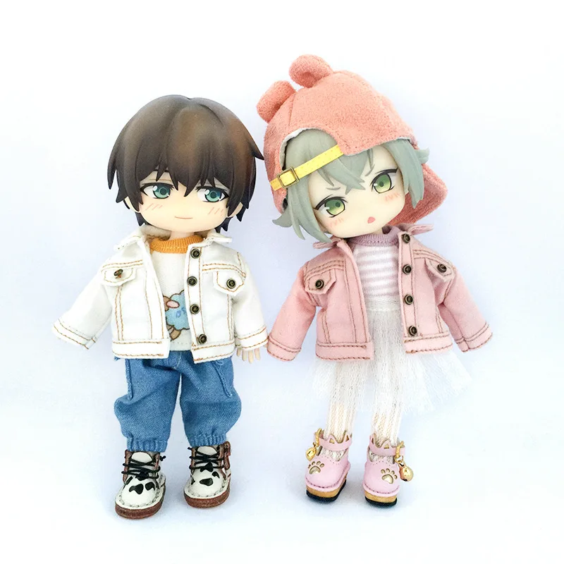 Ob11 Baby Doll Clothes Denim Jacket Jacket Suitable Dress Up Toys Doll Accessories For Obitsu11, 1 / 12bjd, Molly, Gsc Body 3