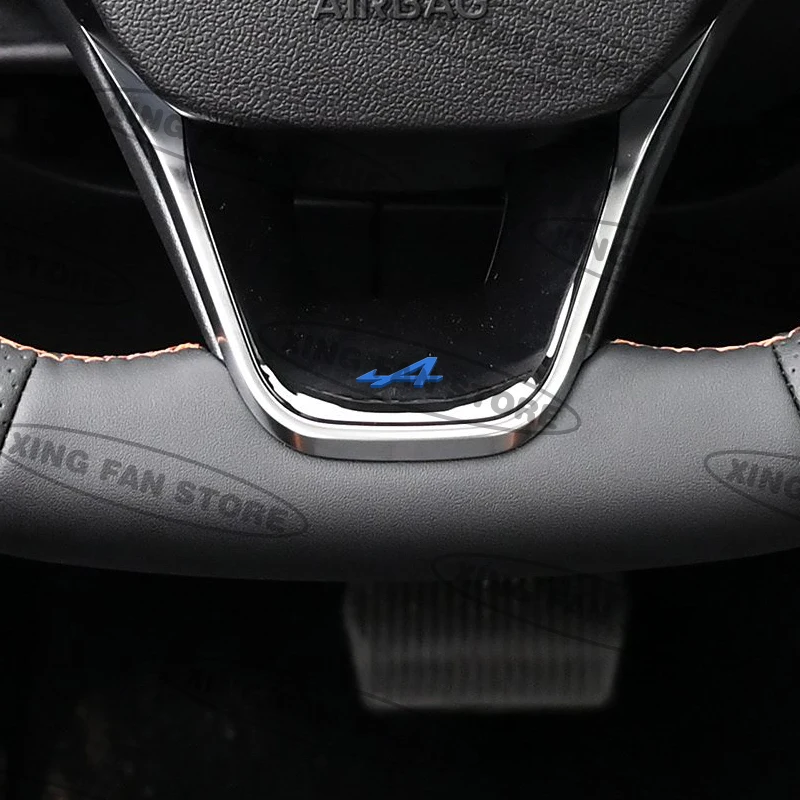 Alpine A Metal Emblem Car Steering Wheel Badge Sticker Decal - Premium Automobile Accessory