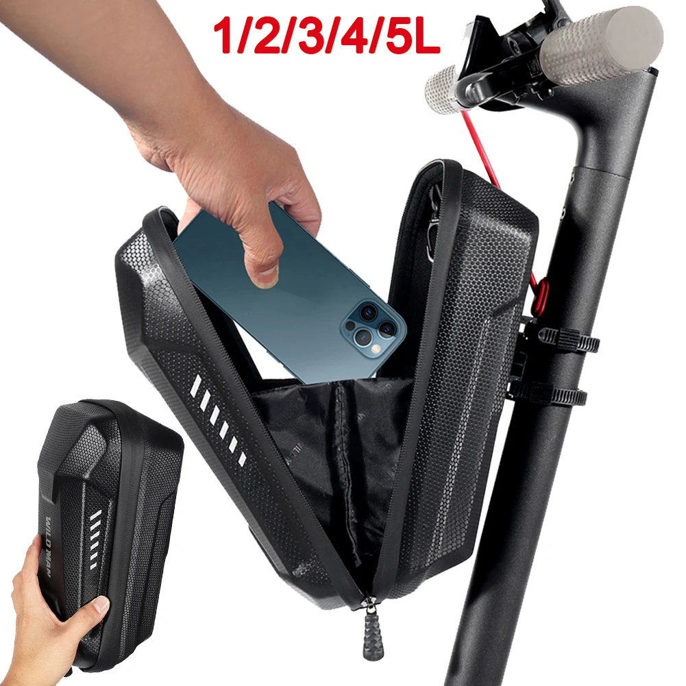 TAKEZERO T08 3L Electric Scooter Handlebar Storage Bag EVA+PU Electric Bike  Front Pouch Wholesale