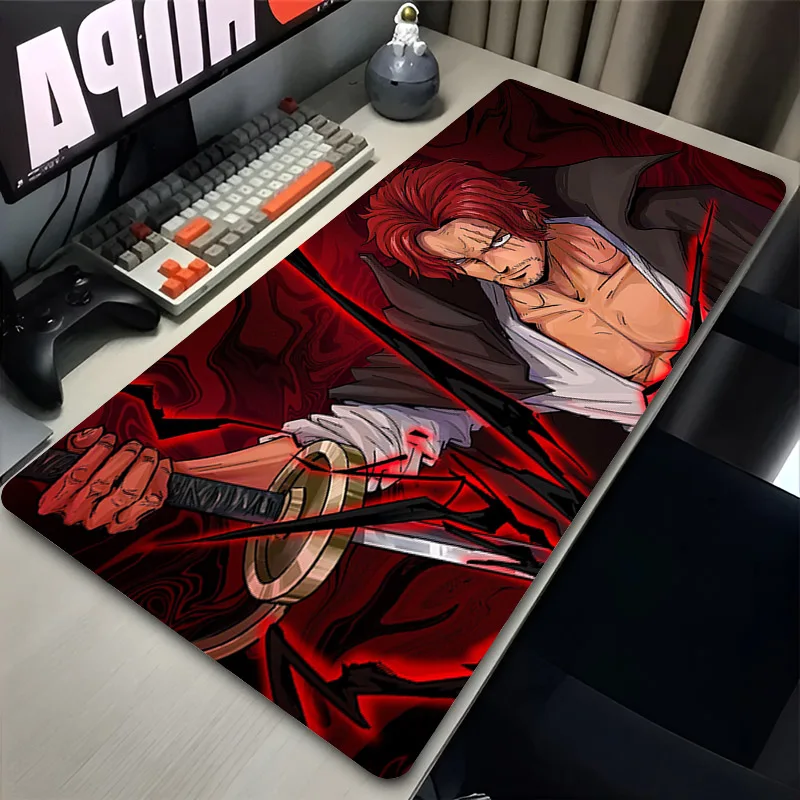 Anime Desk Mat Large Computer XXL Ones P-Pieces Mousepad Gaming Accessories Pc Cabinet Mouse Pad S-Shanks Office Keyboard Carpet 2