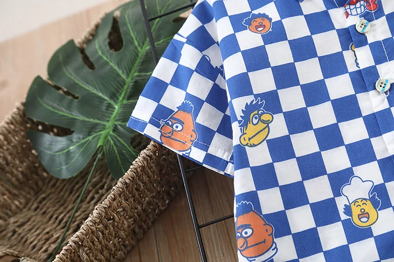 Children's clothing summer baby clothes girls letters short-sleeved suits boys lapel shirts shorts simple casual two-piece suit Baby Clothing Set for girl
