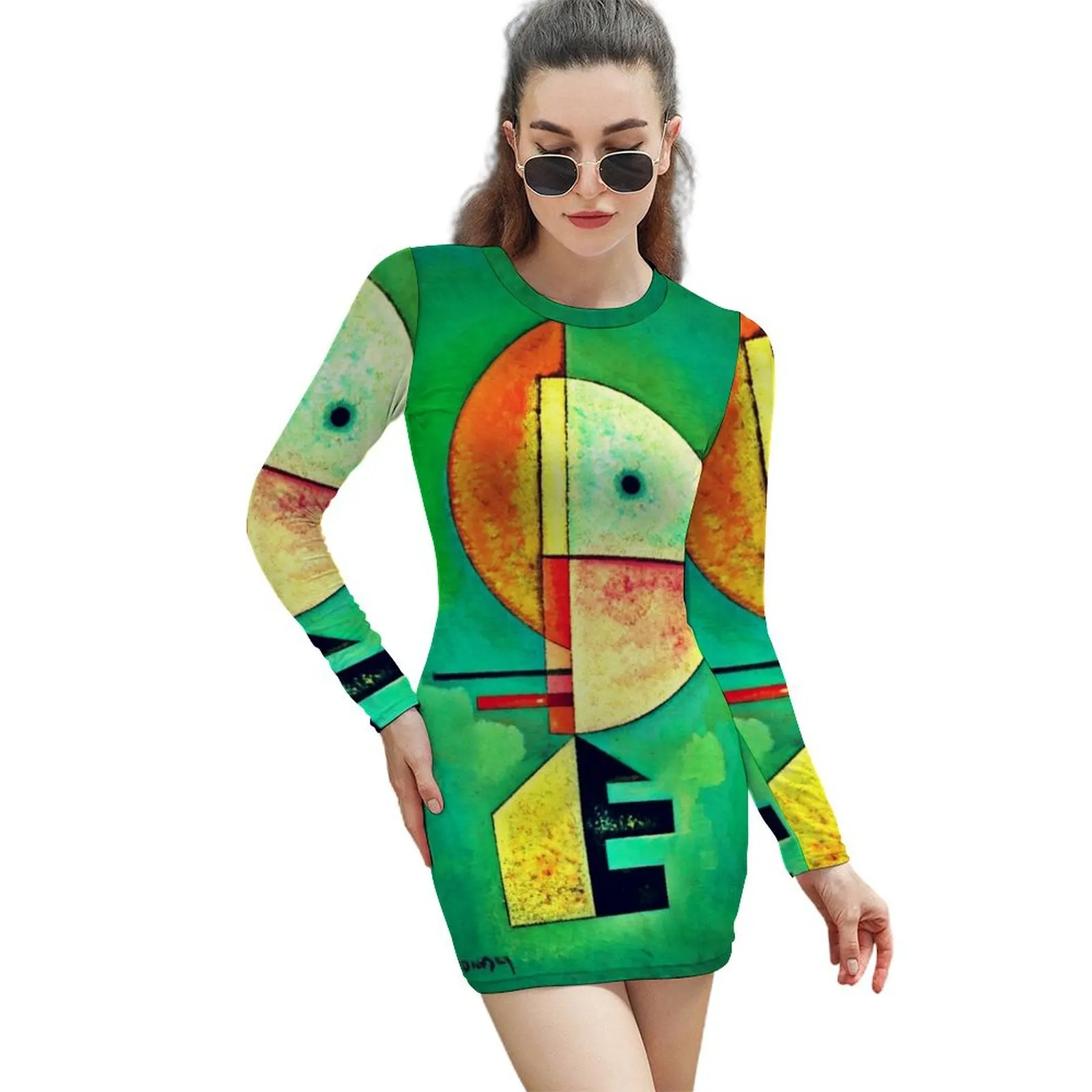 

Upward by Vasily kandinsky Kandinsky's Abstract Art Long-Sleeved Sheath Dress beach dresses dress women summer clothes for women