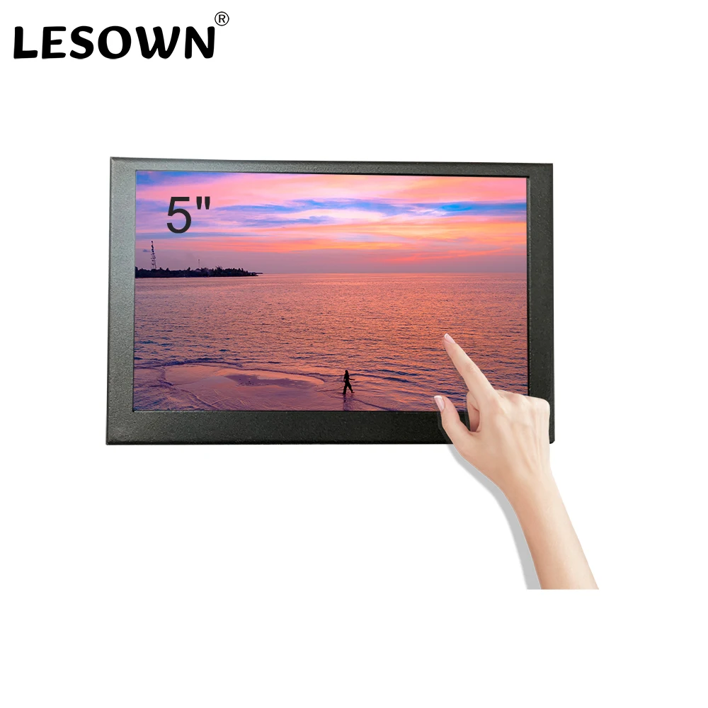 

IPS Touch Display 5inch mini Monitor with Metal Case Touchscreen HDMI Portable LCD Display 800x480 HDMI Second Screen For PC