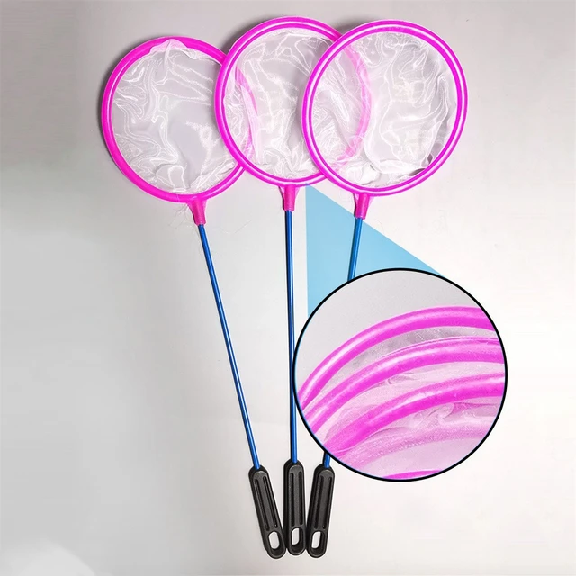 10Pcs Long Handle Portable Fish Net Diameter 7/9.5/10cm Round Aquarium Fish Tank Little Fish Shrimp Landing Net Cleaning Tool 3
