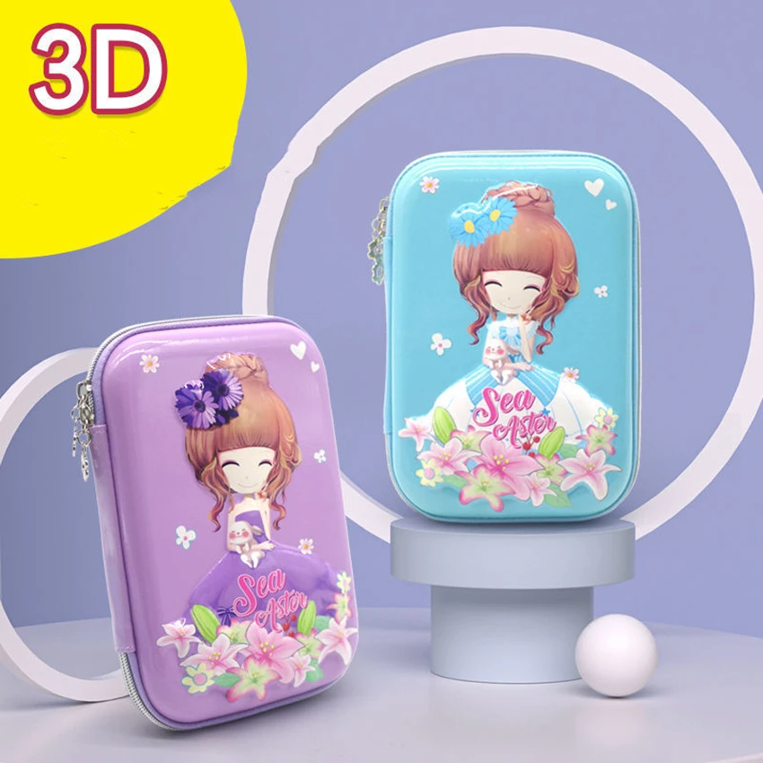 연필 케이스 소녀 케이스 상자 3d 귀여운 Estuche Estojo escolla 대용량 문구, 학교 용품 유니콘 연필 케이스 Cartuchera