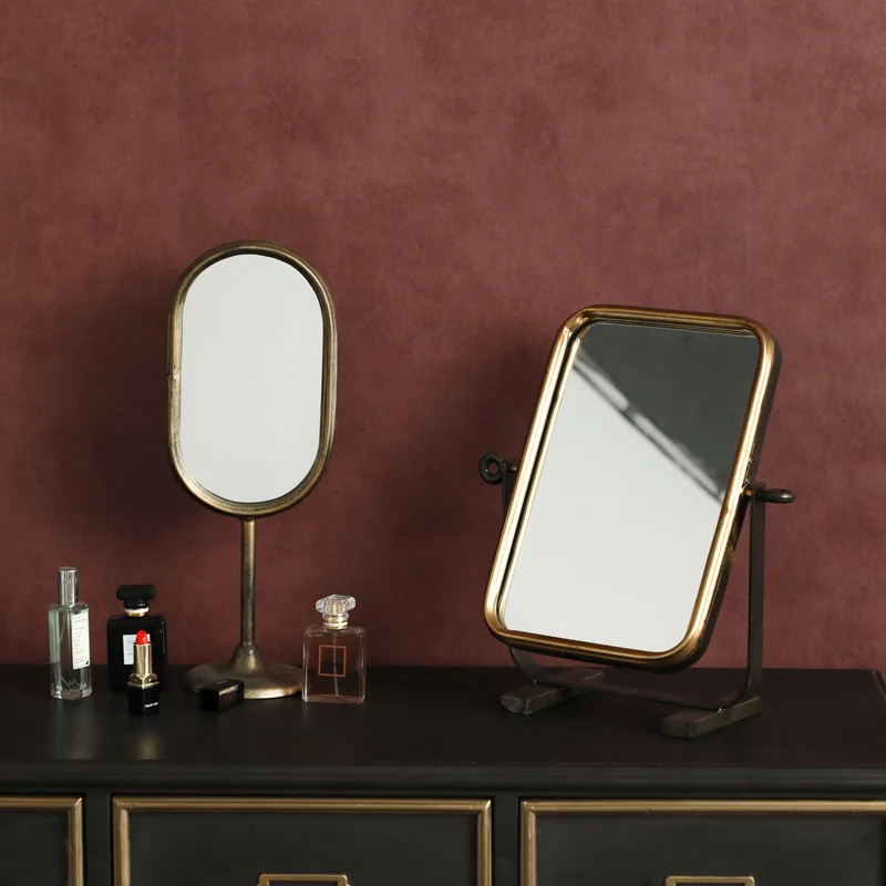 

Makeup Pocket Decorative Mirrors Aesthetic Metal Decorative Mirrors Dressing Table Espejo Pared Household Products BL50DM