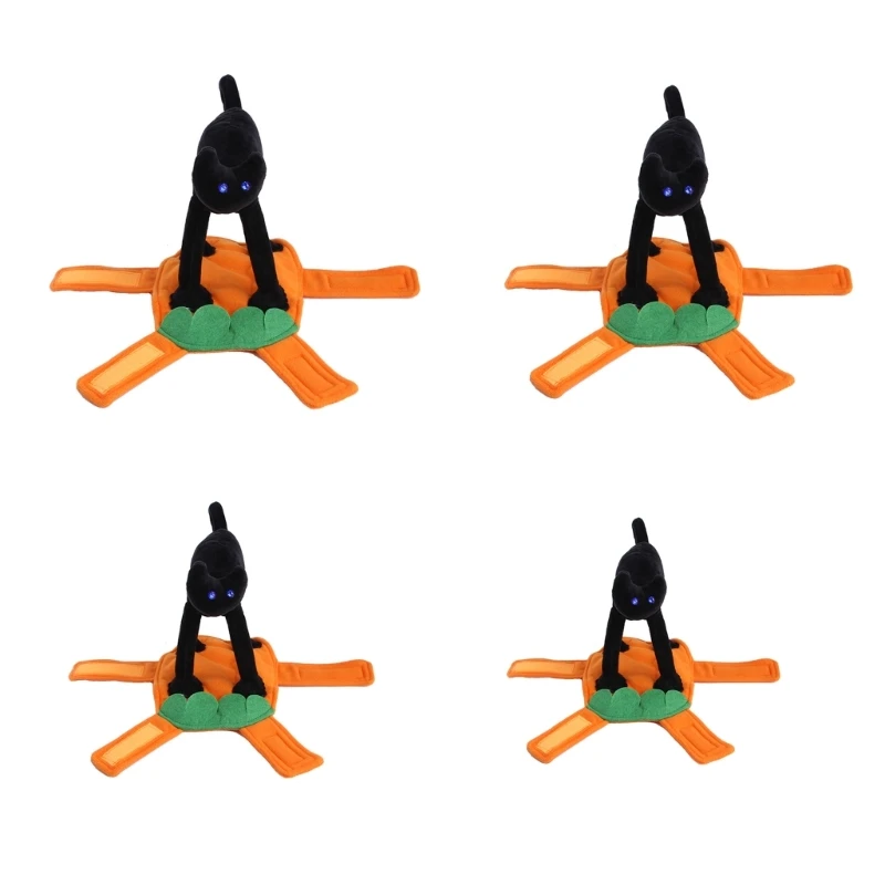 

Костюм на Хэллоуин для домашних животных, черный кот, реквизит для фотосессии, карнавальный костюм, вечерние аксессуары, Прямая