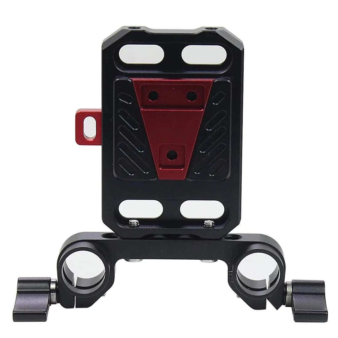 Quick Release V-Lock Battery Mounting Plate Camera Clamp Camera Tripod Plate Camera Mount Plate Camera Base Plate Aluminum 15mm Rod Clamp For Photography DSLR Camera Rig Rail Follow Focus System Kit