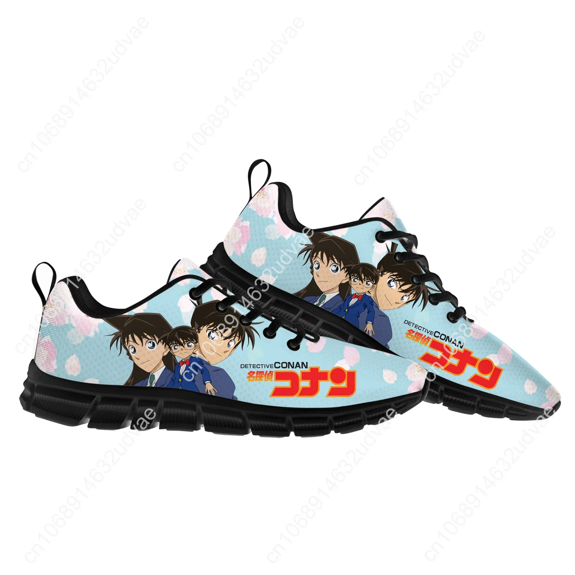 Detective Conan Cartoon Sports Shoes Mens Womens Teenager Kids Children Sneakers Custom High Quality Couple Black Casual Shoe
