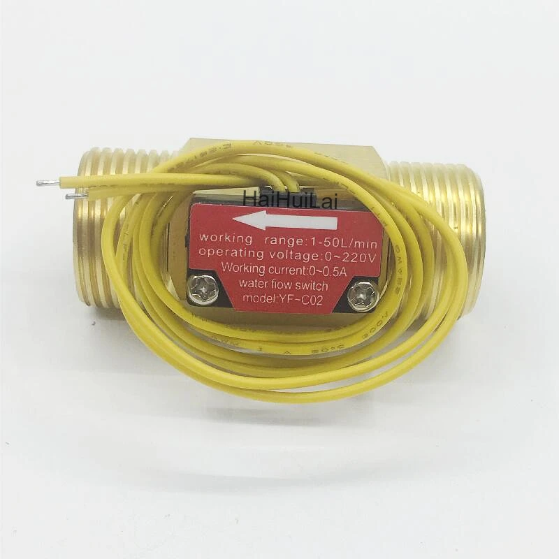 G3/4" Magnetic brass Flow Switch reed switch ON-OFF Normally Open type Water Level Switch
