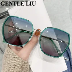 Fashion Polarized Polygon Sunglasses Women 2022 Luxury Brand Designer Big Frame Square Sun Glasses for Men Oversized Sunglass
