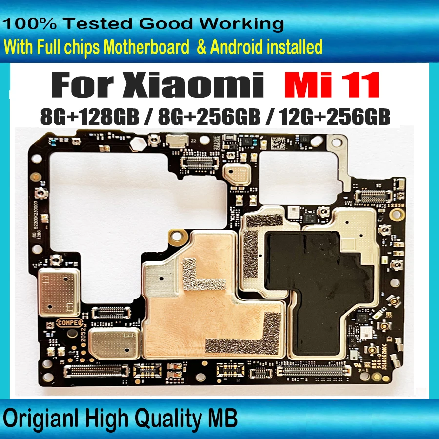 Motherboard Main Logic Circuit Board for Xiaomi Mi 11 Mi11 /11 lite/ 11 Pro/ Ultra Global Version Unlocked Original