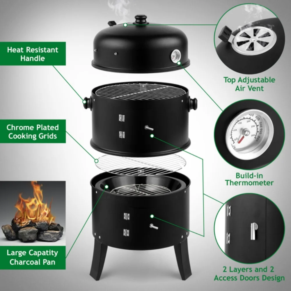 Vertical Charcoal Smoker 2