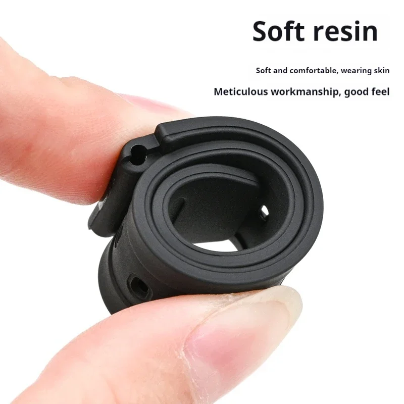 Black Resin Rubber Waterproof Watch Band - Student Replacement Strap, Unisex Bracelet Accessories, 19mm