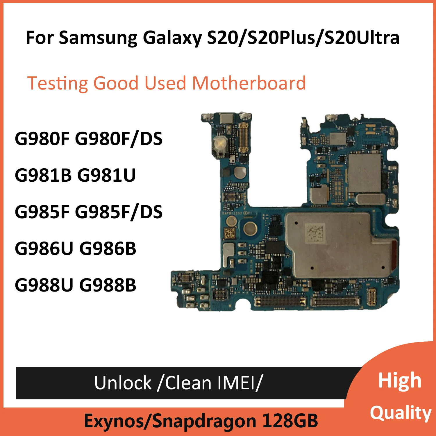 Motherboard Unlocked Main Motherboard For Samsung Galaxy S20 G980f