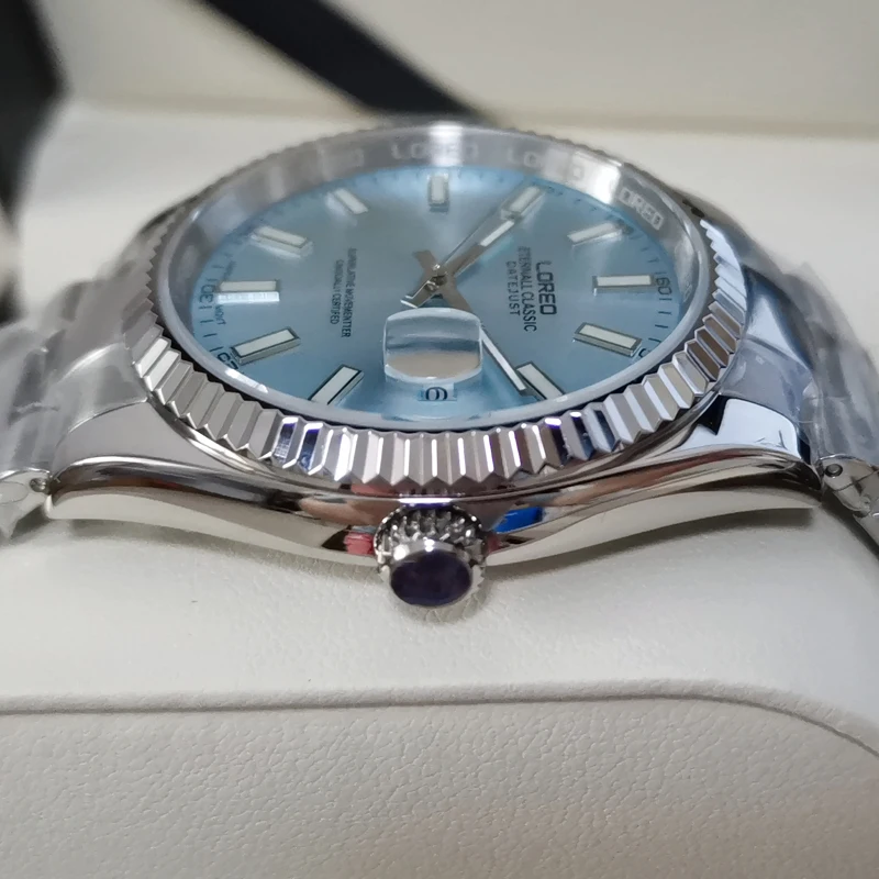 LOREO Men Watch Luminous Sapphire Clock Men's MIYOTA Automatic Mechanical Watches Top Brand Luxury 5ATM Waterproof Relogio