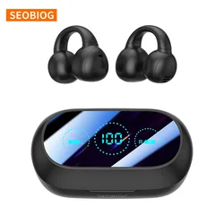 Wireless Bluetooth Earbuds with Intelligent Noise Reduction and LED Display (Black)