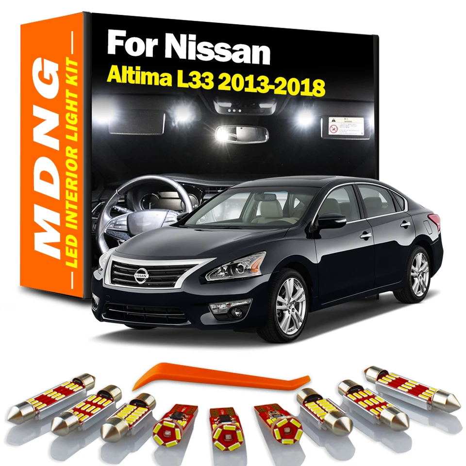 13-Piece Interior LED Light Kit For 2014-2019 Mazda 6 - Ultra Bright White Map, Dome, License Plate Bulbs - View #13