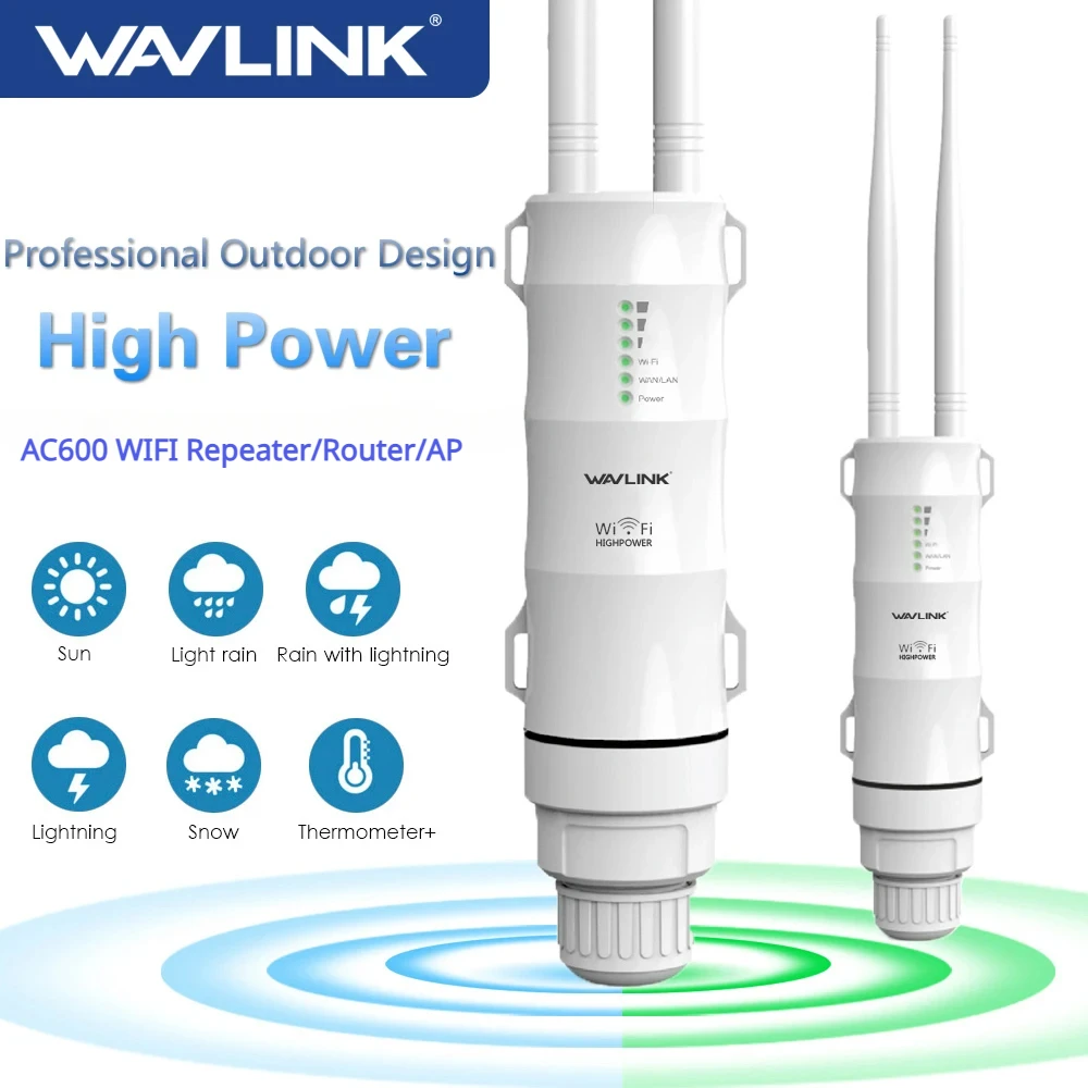 Уличный-Беспроводной-wi-fi-ретранслятор-wavlink-ac600-rj45-удлинитель-точки-доступа-маршрутизатора-настенный-мост-усилитель-сигнала-wi-fi-poe-вилка-eu-us