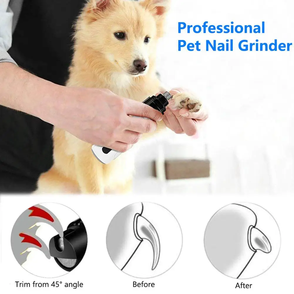 Rechargeable Dog Nail Grinders 1PC USB Nail Pro Silent Grind Tool Pet Paws Clippers Grooming Charging O4D1