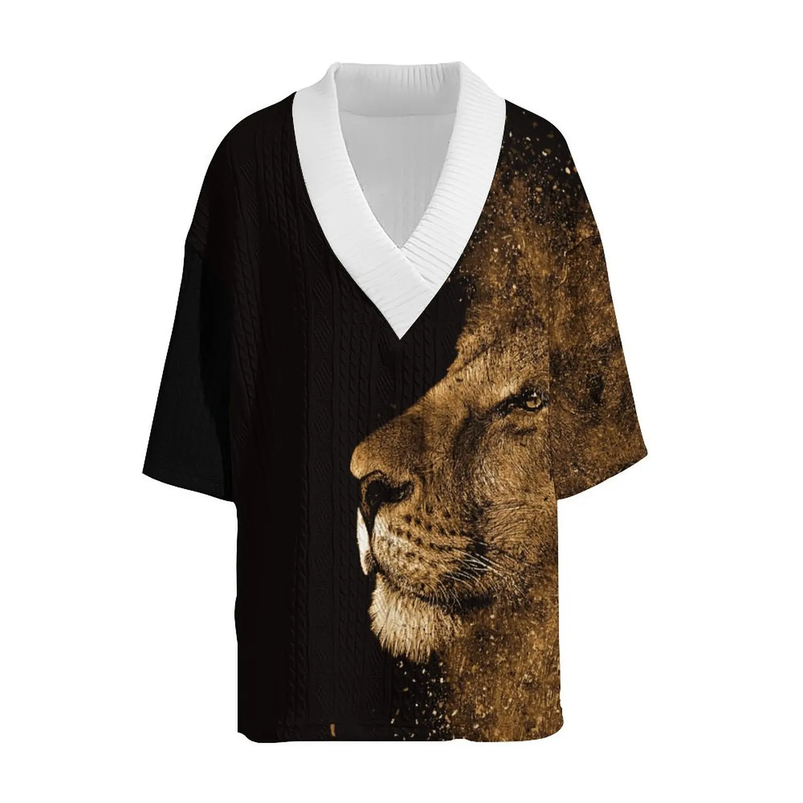 2024 New European-style Men's Set Summer Lion King 3D Printed Men's Clothing Casual Half-sleeve T-shirt And Shorts Two-piece Set