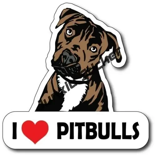 Adesivi per auto con cane Pitbull, riflettente, impermeabile, nero