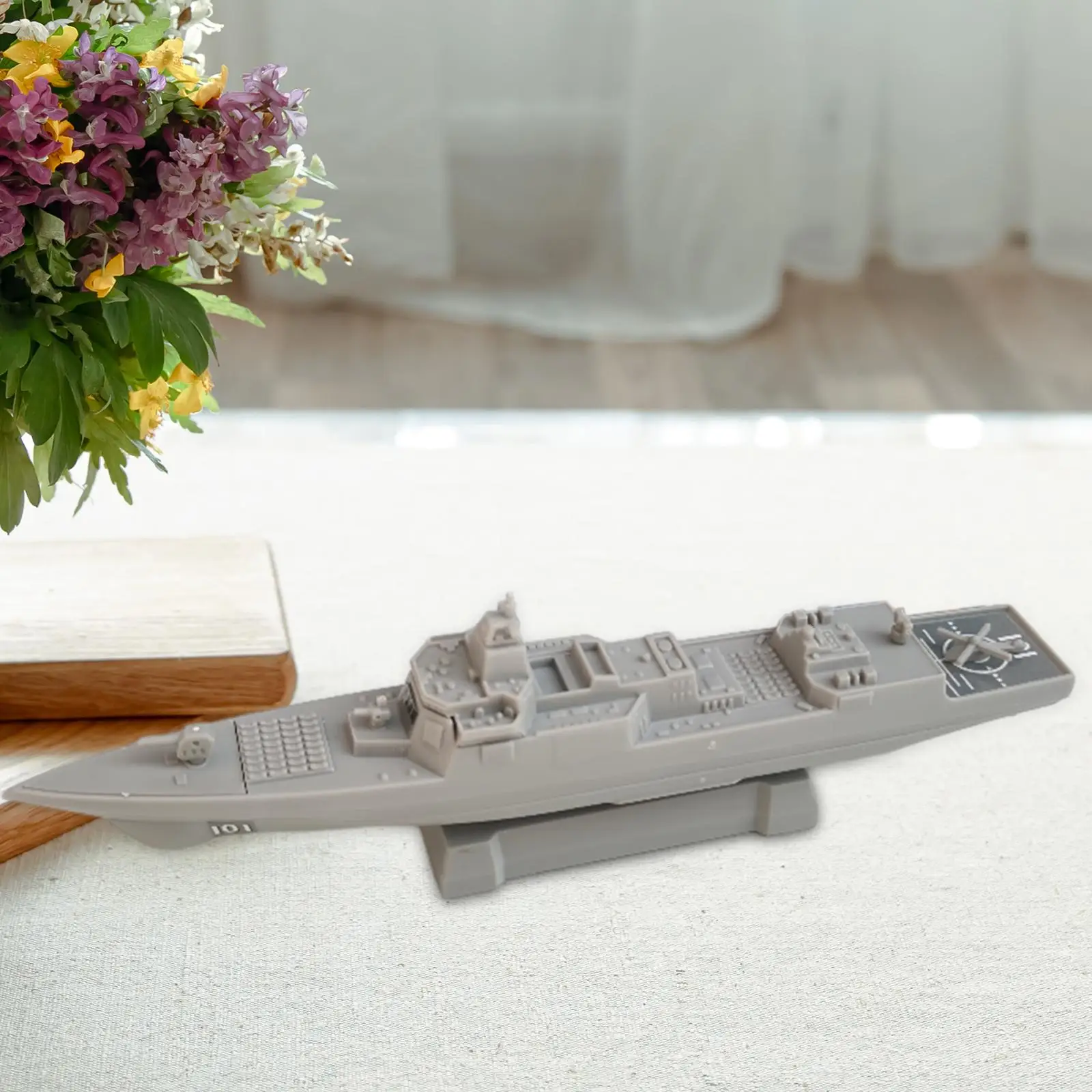

Puzzles Toy Playset Assembled Tabletop Decor Gifts Modern DIY Ship Building Model Kits for Display Kids Collectibles Boys Adults