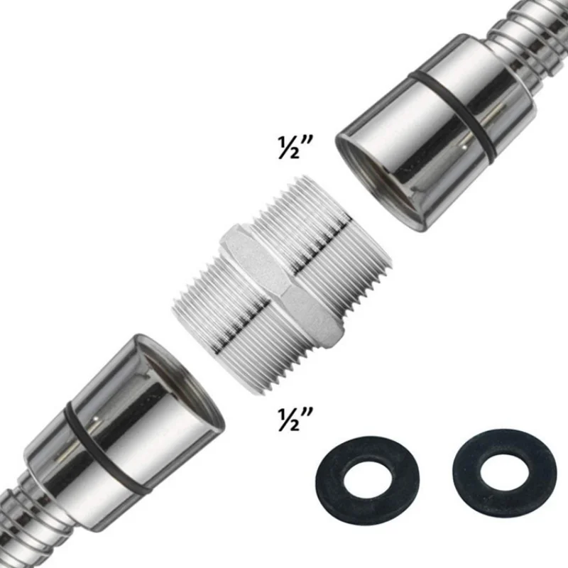 1PCSG12ChromeBrassLengthExtenderShowerConnectorShowerHose