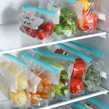 Sacs d'emballage en plastique, sac de conservation des aliments, sac de fermeture réutilisable pour congélateur Sandwich, cuisine réfrigérateur conservation des aliments 1