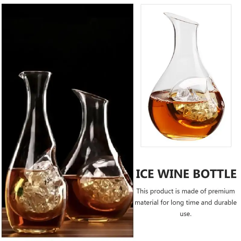 Decanter Bottle Glass Sake Carafe Ice With Whiskey Aeratorpitcher Pocket Red Cold Hole Japanese Dispenser Server