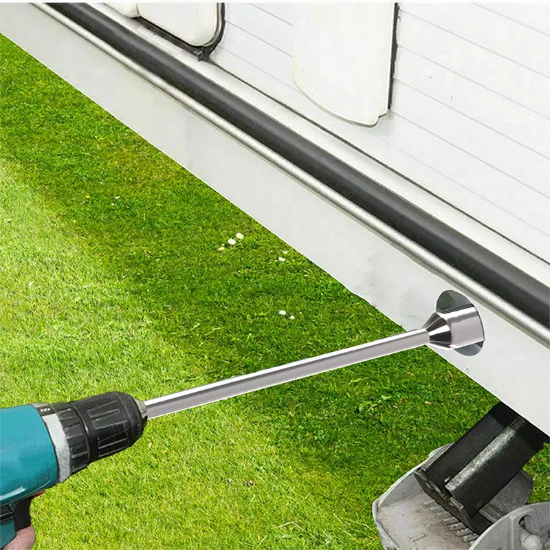 RV Repair Tools 15cm Long Hexagonal Socket Wrench Extended Repair Hexagonal Pole Rv Leg Winder Drill Extension Jack Socket 19mm