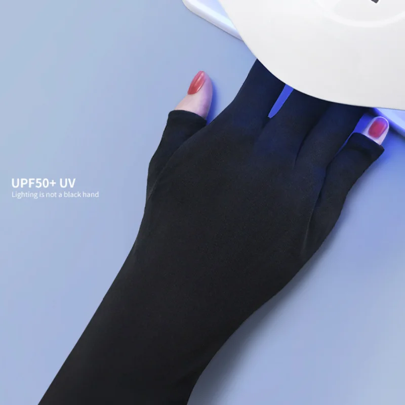 

2pcs Anti Uv Rays Protect Gloves Nail Gloves Led Lamp Nail Uv Protection Radiation Proof Glove Manicure Nail Art Tools